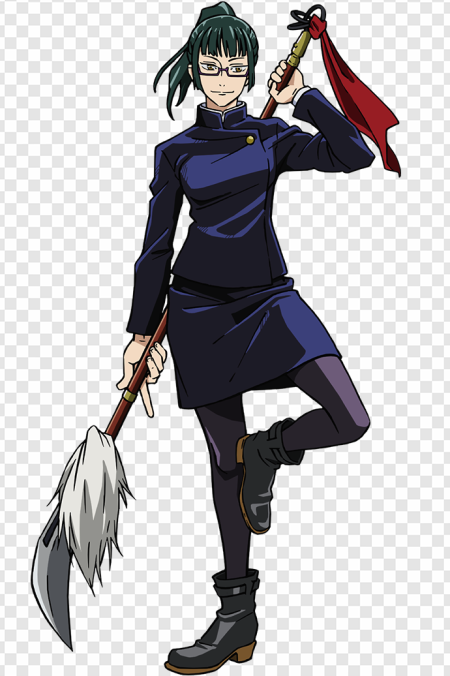 anime character, stylish outfit, fantasy setting, weapon accessory, Jujutsu Kaisen JJK Cursed Energy PNG