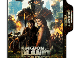 Kingdom of the Planet of the Apes, sci-fi movie poster, ape civilization, post-apocalyptic adventure, Kingdom of the Planet Apes PNG