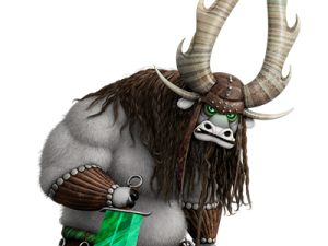 fantasy creature, mythical beast, warrior character, horned figure, Kung Fu Panda PNG