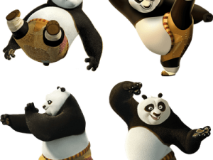 animated panda, martial arts panda, cartoon character, playful panda, Kung Fu Panda PNG