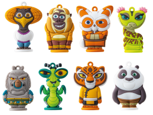 animal figurines, cartoon characters, collectible toys, vibrant designs, Kung Fu Panda PNG