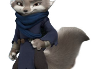 fox character, animated animal, fantasy creature, adventure theme, Kung Fu Panda PNG