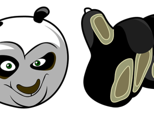 cartoon panda, playful design, animal illustration, whimsical character, Kung Fu Panda PNG