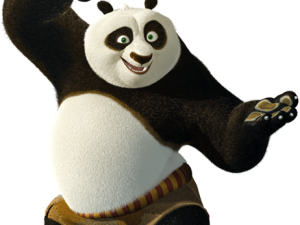 animated panda character, martial arts bear, family-friendly film, adventure comedy, Kung Fu Panda PNG