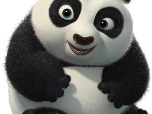 cartoon panda, animated bear, cute wildlife character, playful animal, Kung Fu Panda PNG