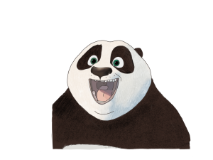 cartoon panda, animated bear, cheerful character, playful design, Kung Fu Panda PNG