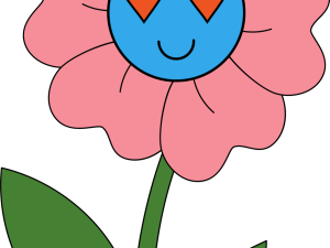 cartoon flower, happy flower illustration, colorful floral design, cheerful plant graphic, Marguerite Emoji PNG