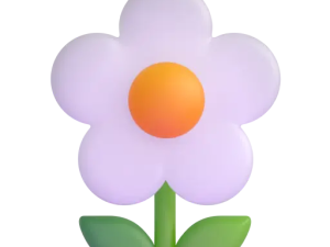 flower icon, blooming plant, floral design, nature symbol, Marguerite Emoji PNG