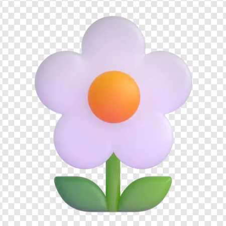 flower icon, blooming plant, floral design, nature symbol, Marguerite Emoji PNG