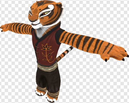 tiger character, animated animal, cartoon tiger, playful design, Master Tigress PNG