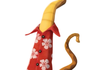 cartoon banana character, tropical fruit design, animated fruit figure, playful banana illustration, Master Viper PNG