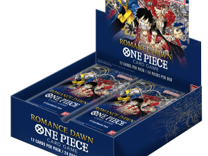 One Piece trading card game, Romance Dawn booster box, collectible card game, anime merchandise, One Piece Card Games PNG