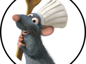 Animated Rat Chef Holding Spoon, Cartoon Cooking Character, Culinary Adventure Icon, Whimsical Kitchen Animal, Ratatouille PNG