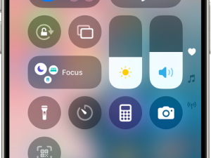 smartphone interface, control center, app shortcuts, user settings, iPhone 16 PNG