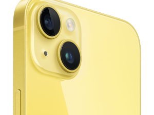 smartphone, yellow mobile device, dual camera, modern technology, iPhone 16 PNG