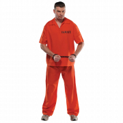 Imagem PNG de prisioneiro de traje de laranja