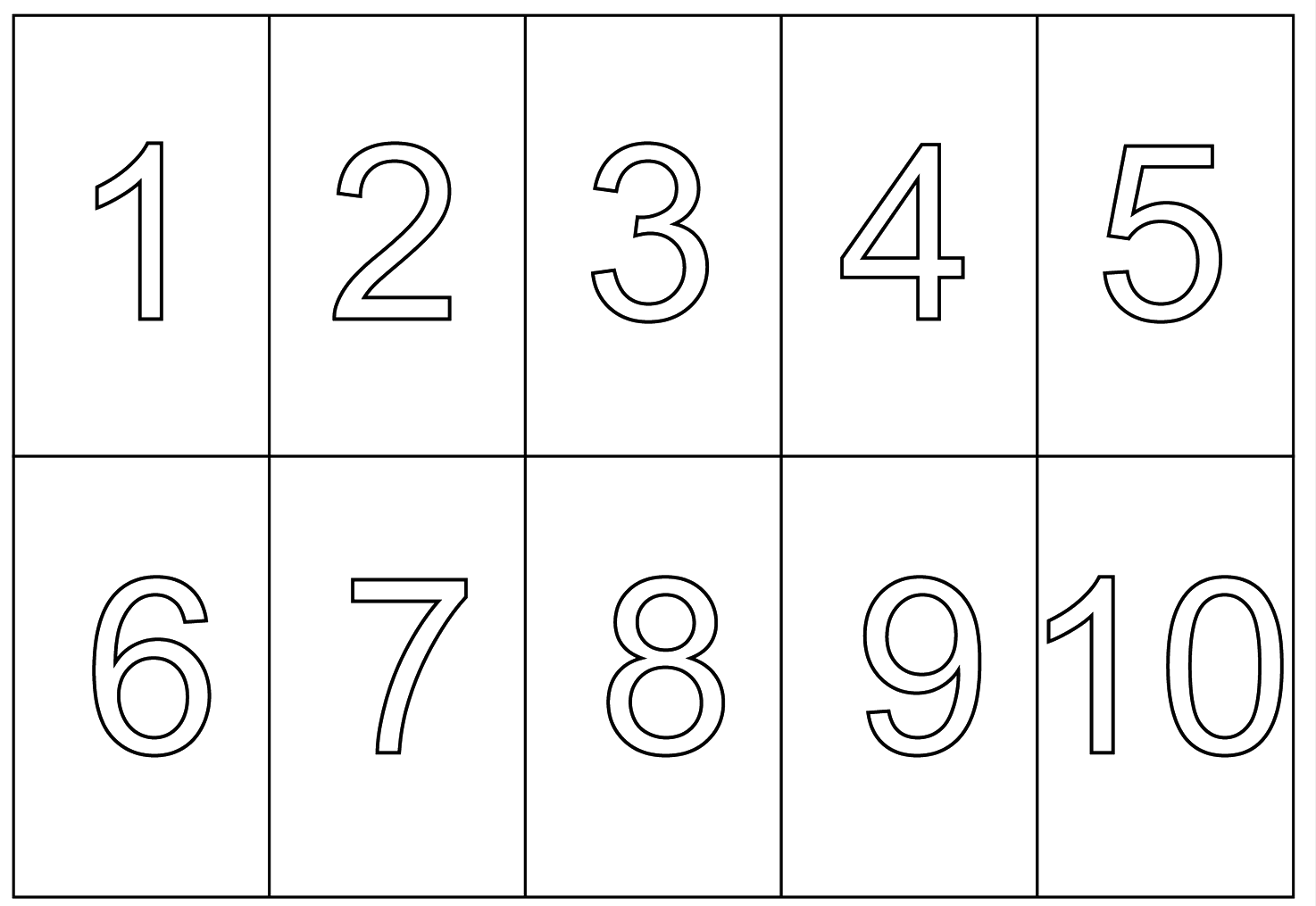 1 To 10 Numbers PNG HD Quality - PNG All | PNG All