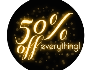 50% discount, sale event, promotional offer, savings deal, 50% Off PNG