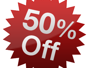 discount, sale, promotion, special offer, 50% Off PNG