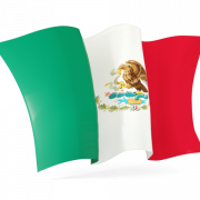 Bandeira do México transparente