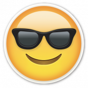 Rosto sorridente com óculos de sol emoji png
