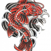 Image PNG gratuite de tatouages ​​de poisson