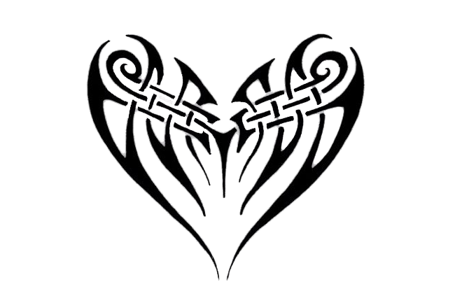 Tatuagens de coração transparentes