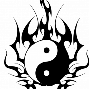 Tatouage yin-yang téléchargement gratuit PNG