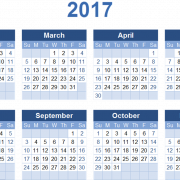 Calendario de 2017 PNG 4