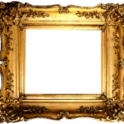 Imagen PNG de marco de oro