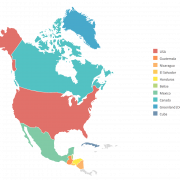 خريطة أمريكا الشمالية