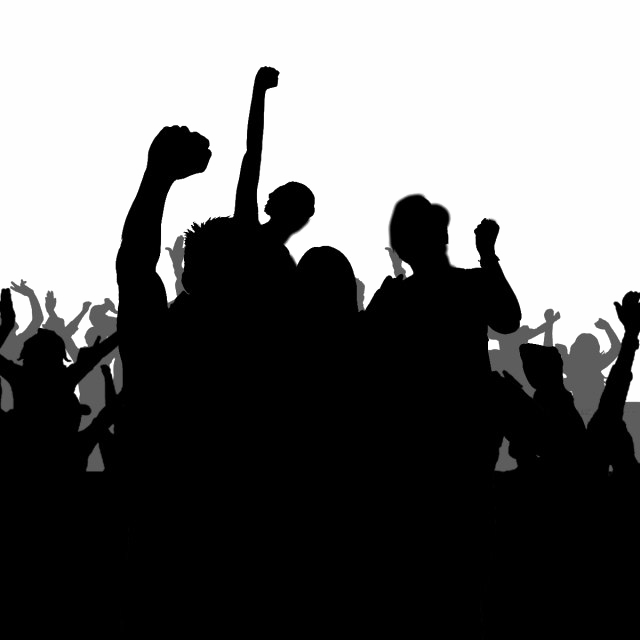 cheering fans silhouette png