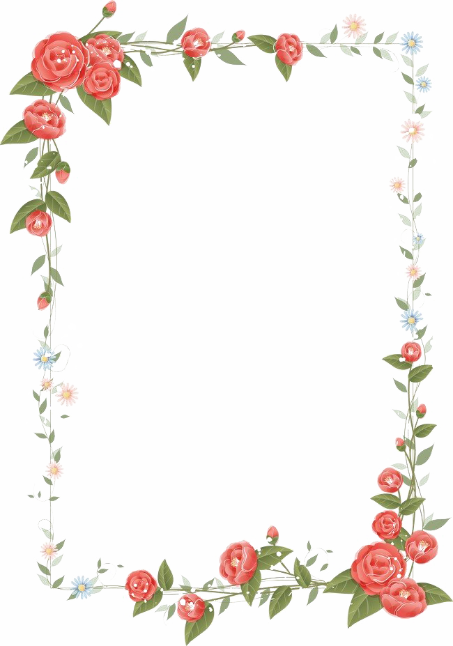 Floral Frame PNG Pic | PNG All