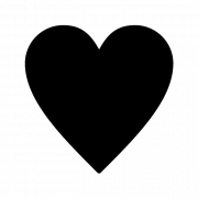 Símbolo de corazón negro PNG Descarga gratuita