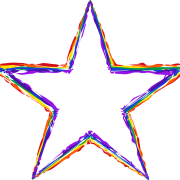 Kromatik gökkuşağı yıldızı PNG