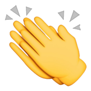 Emoji png des mains applaudissantes