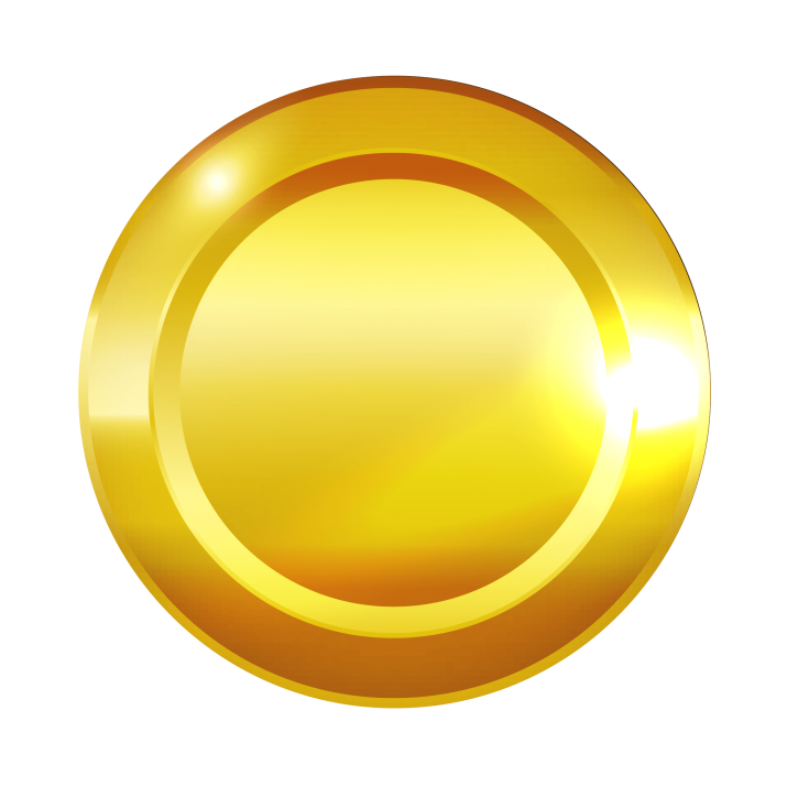 Imagem PNG de moeda de ouro vazia