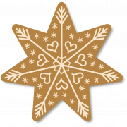 Gingerbread Noel yıldızı PNG