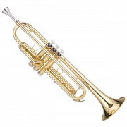 Image gratuite PNG de trompette en or