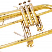 Image HD PNG de trompette en or