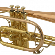 Image de haute qualité PNG de trompette en or