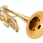 Fichier image PNG de trompette en or