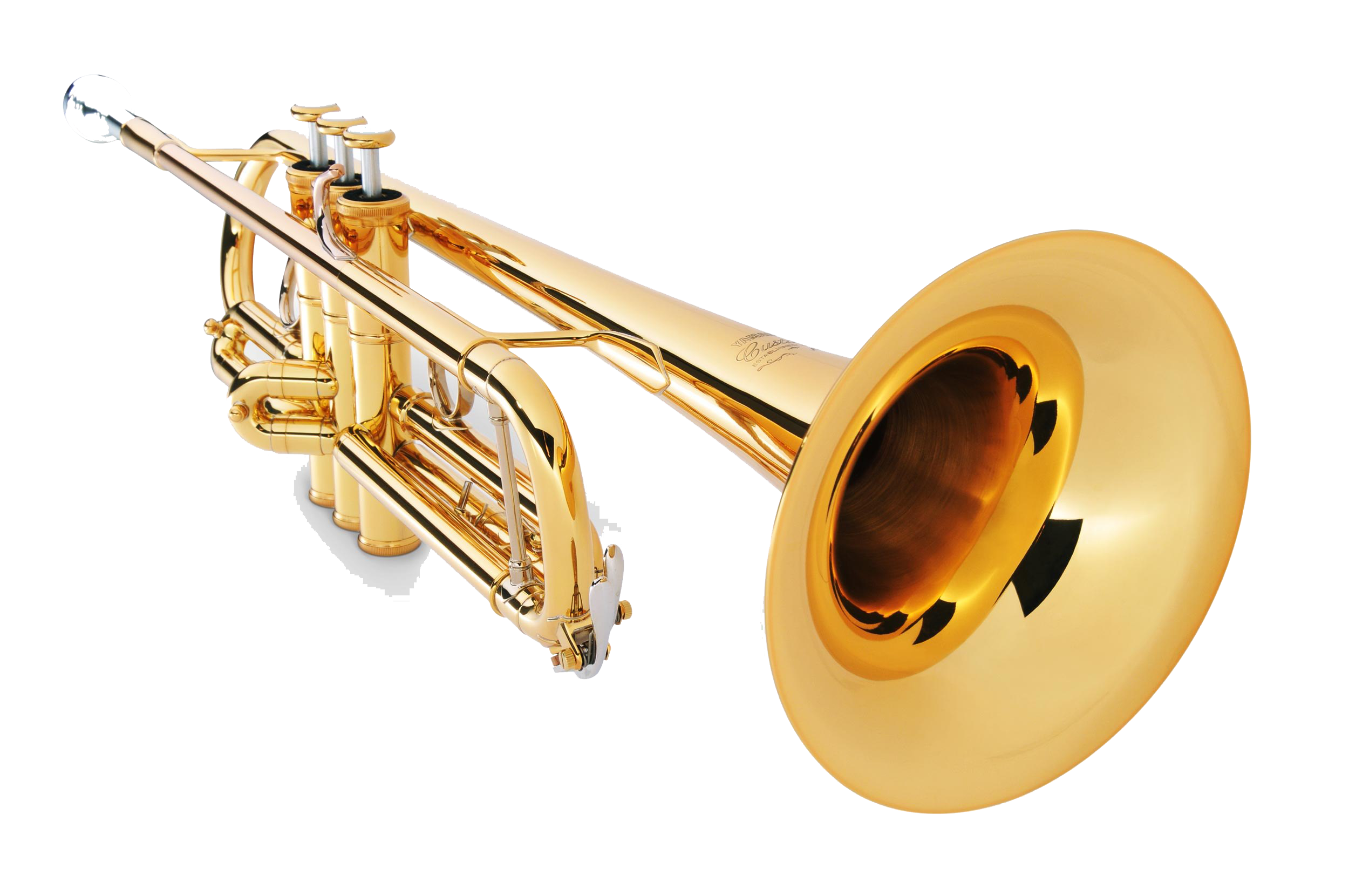 Fichier image PNG de trompette en or