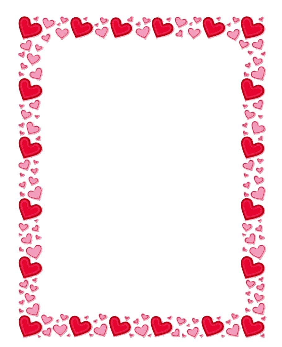 Heart Valentines Day Border PNG Pic - PNG All