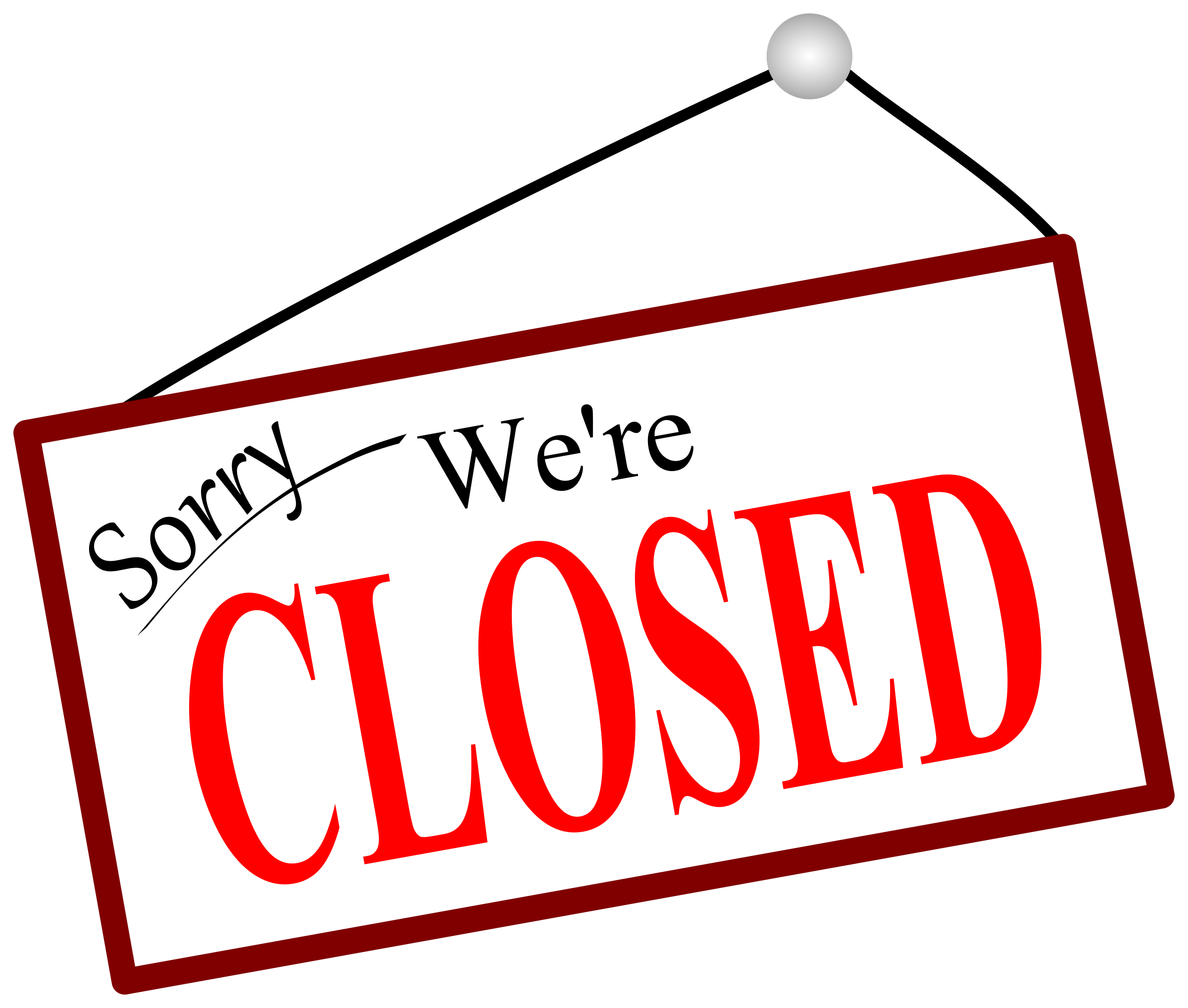 Sorry We Are Closed Transparent PNG All PNG All