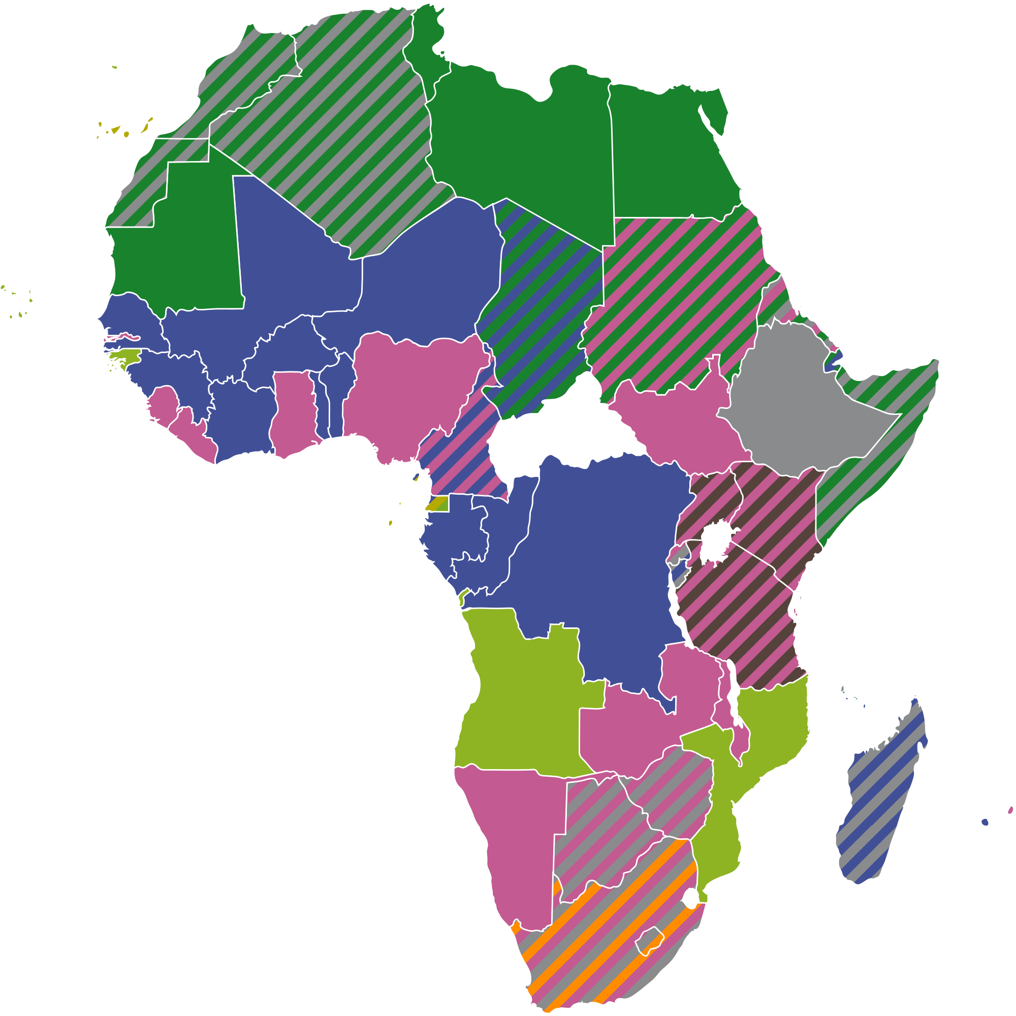 Afrika Karte PNG kostenloses Bild