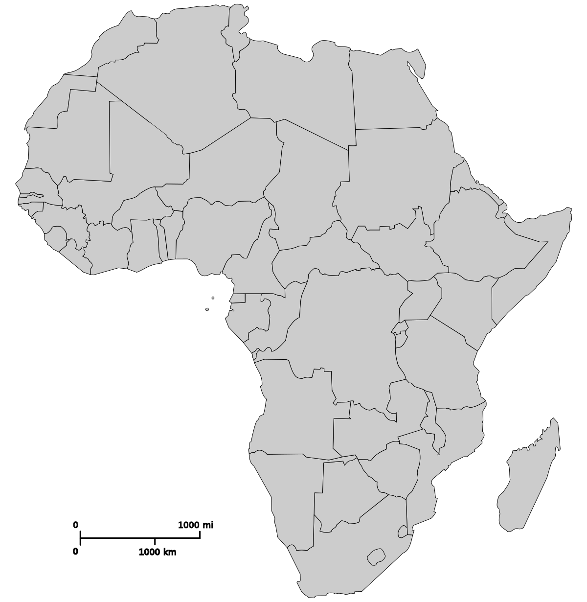Afrika Karte transparent
