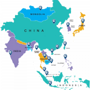 Imagen gratuita de Asia mapa png