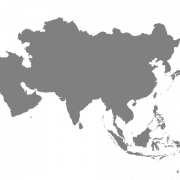 Mapa de Asia transparente