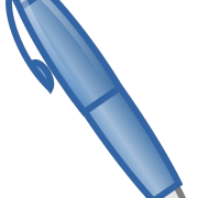 Ball Blue Pen PNG Bild